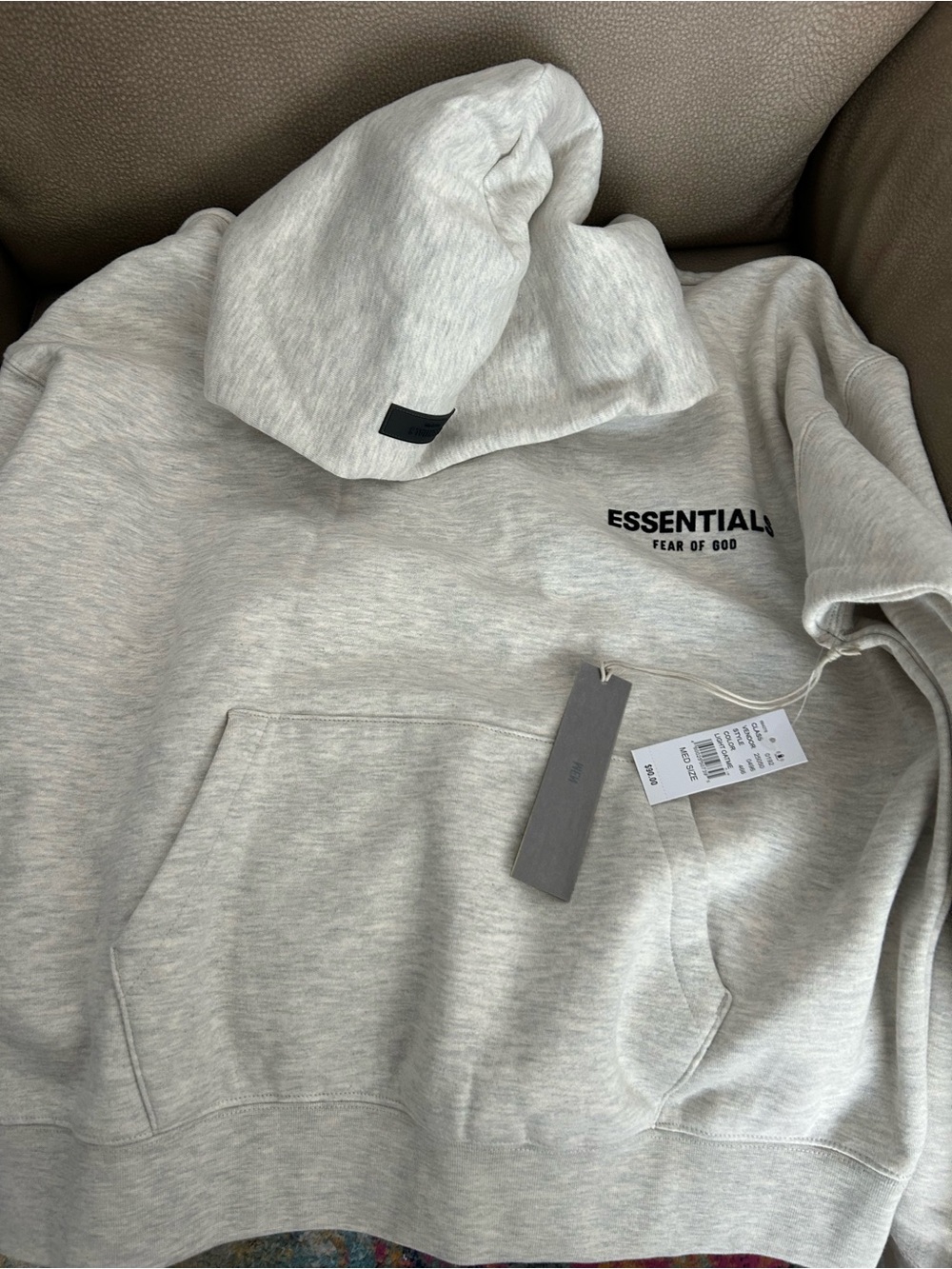 Essentials Fear of GOD Hoodie - Light Oatmeal